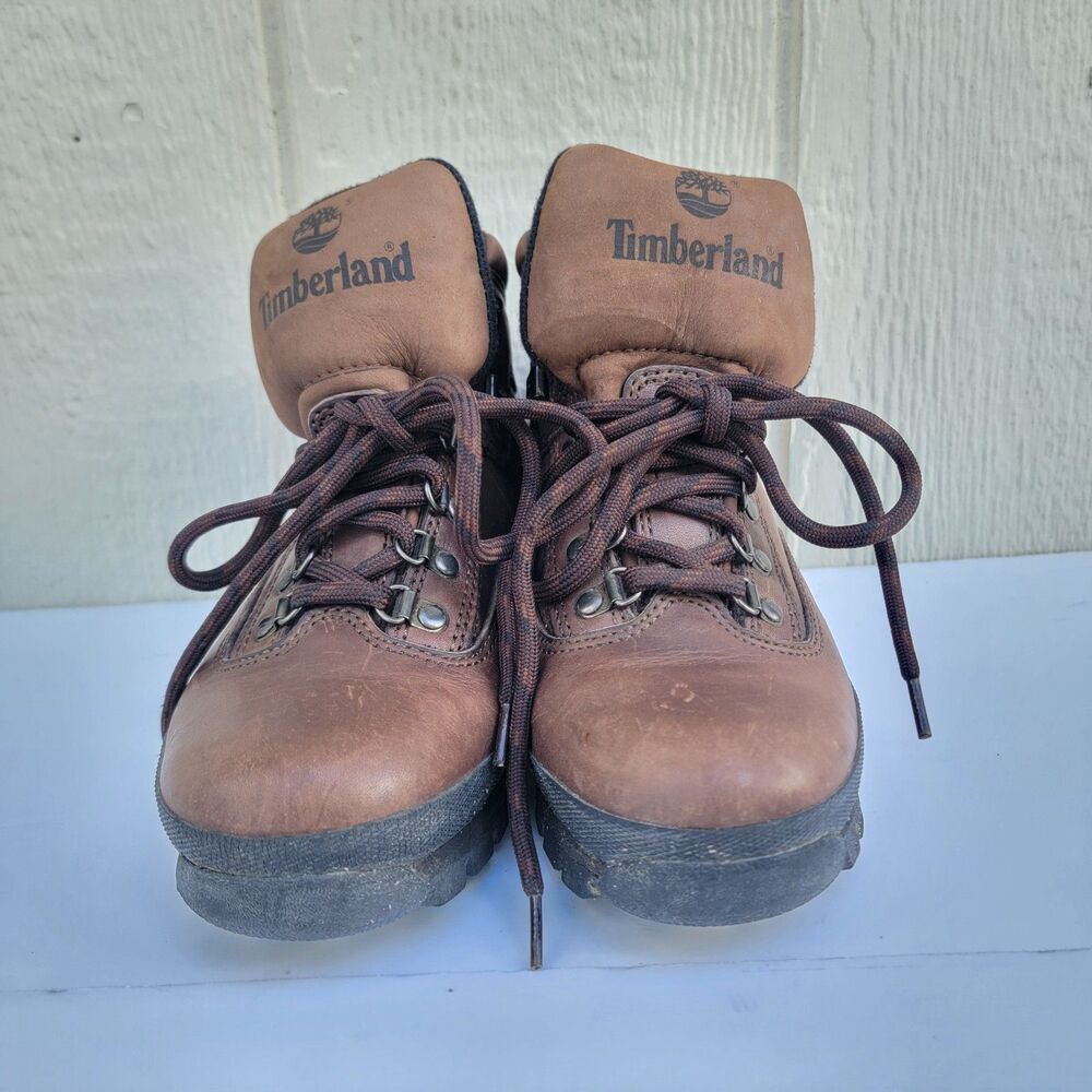 Timberland 95311  Brown Leather Trail Ankle Boots Lace Up Size 8M